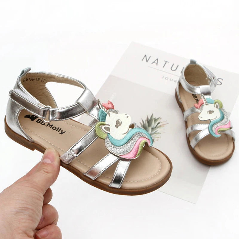 glitter Unicorn Sandals for toddler girls
