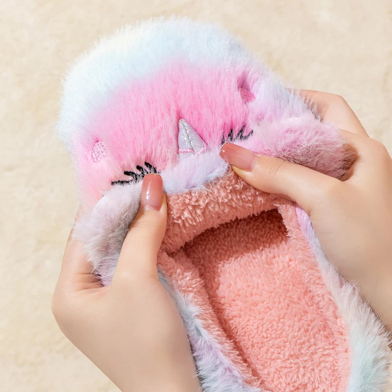 indoor Girls Unicorn Slippers
