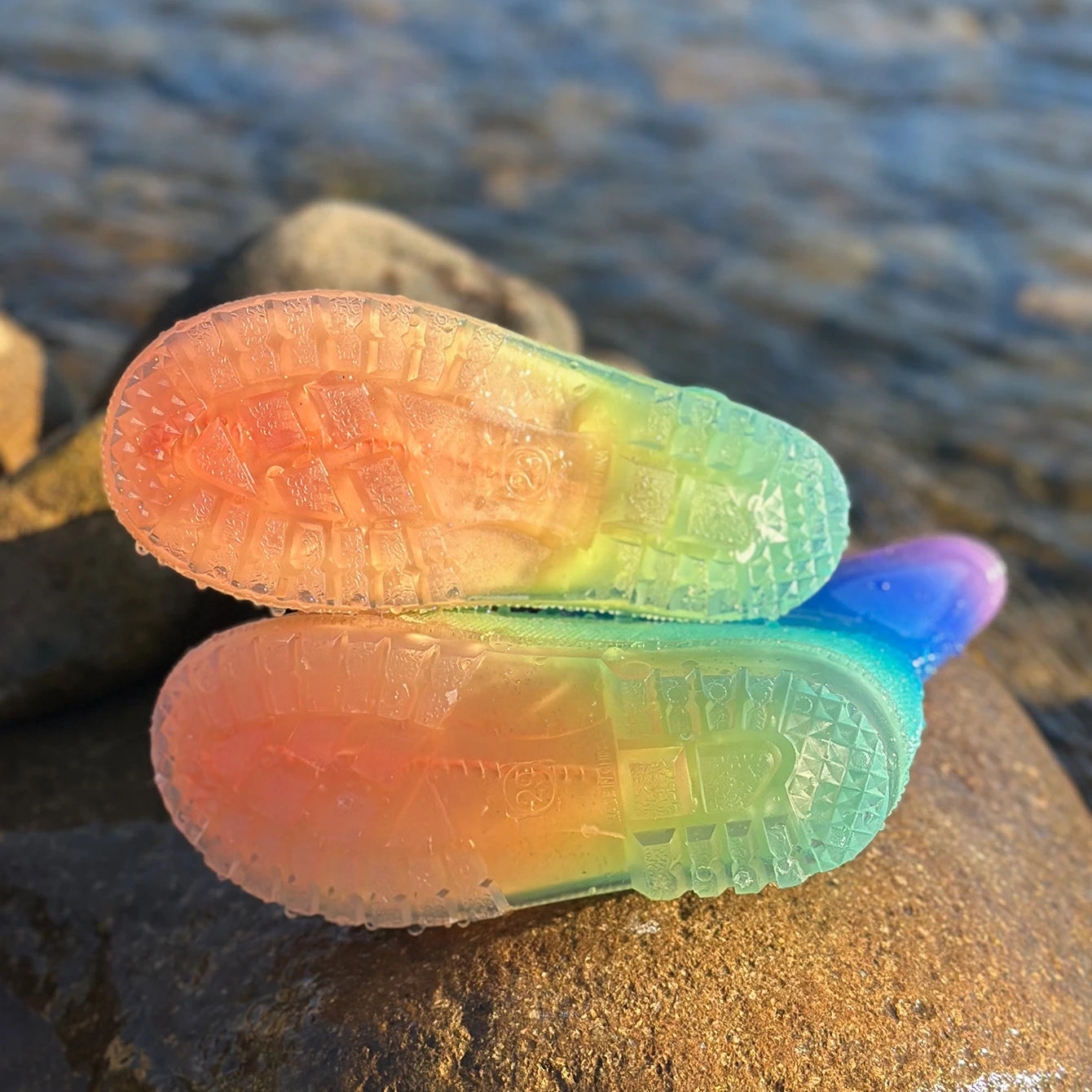 non-slip sole Rainbow Unicorn Rain Boots