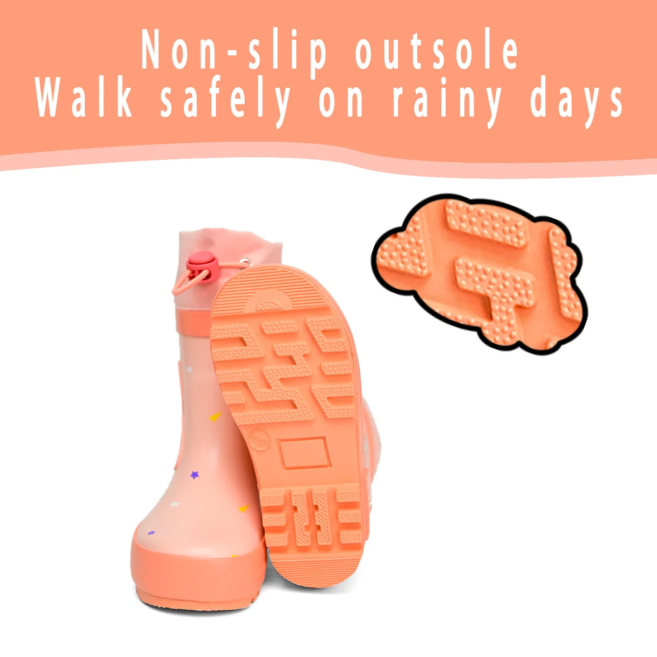 non-slip sole unicorn rainbow boots