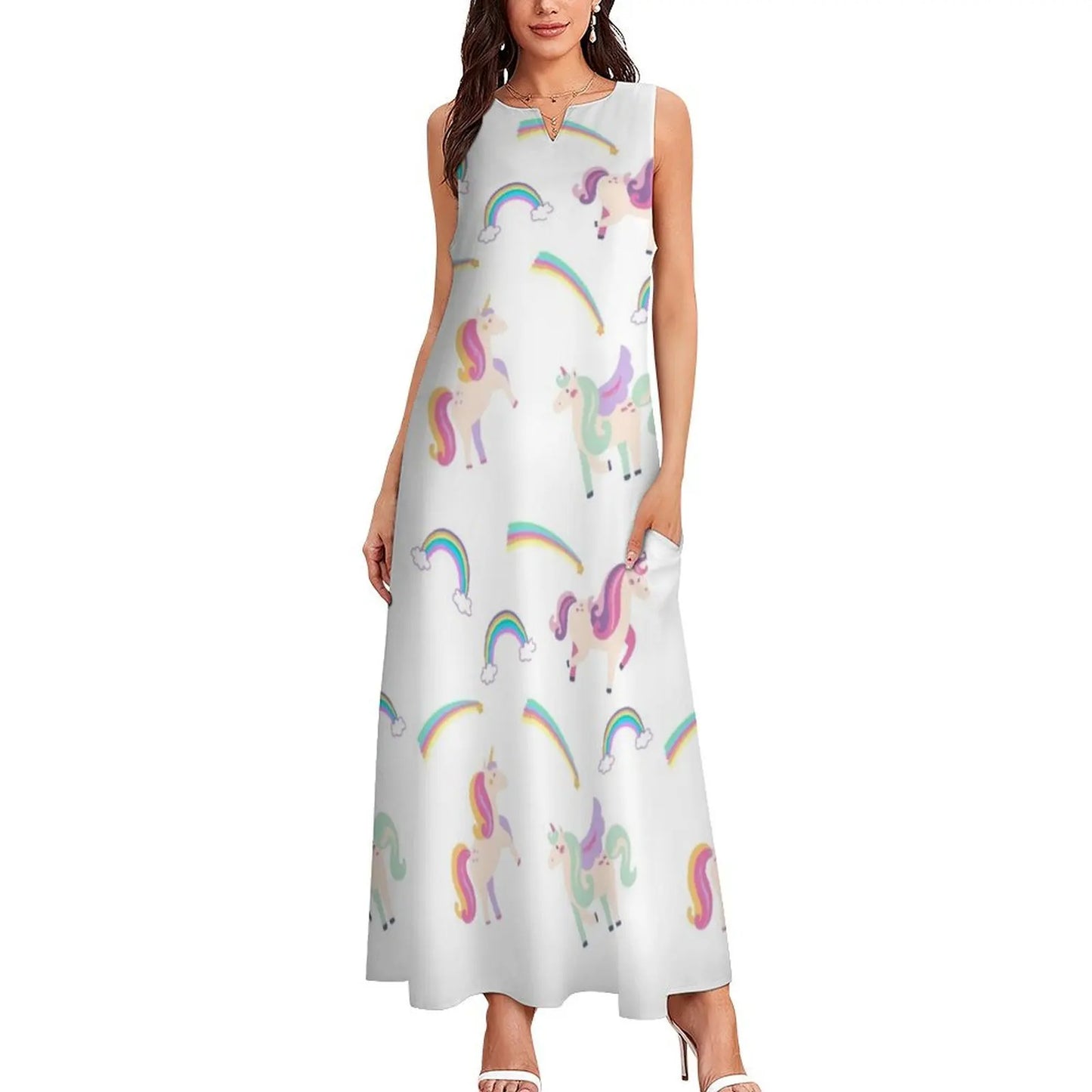 white Unicorn Dress For Women